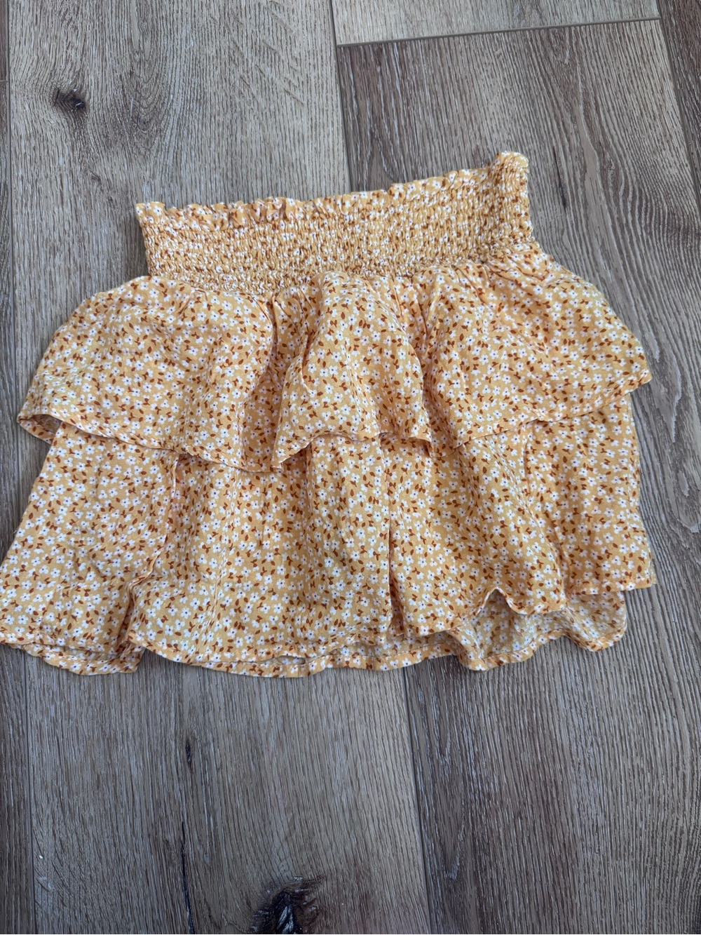 Cat & Jack Yellow Floral Ruffle Skort